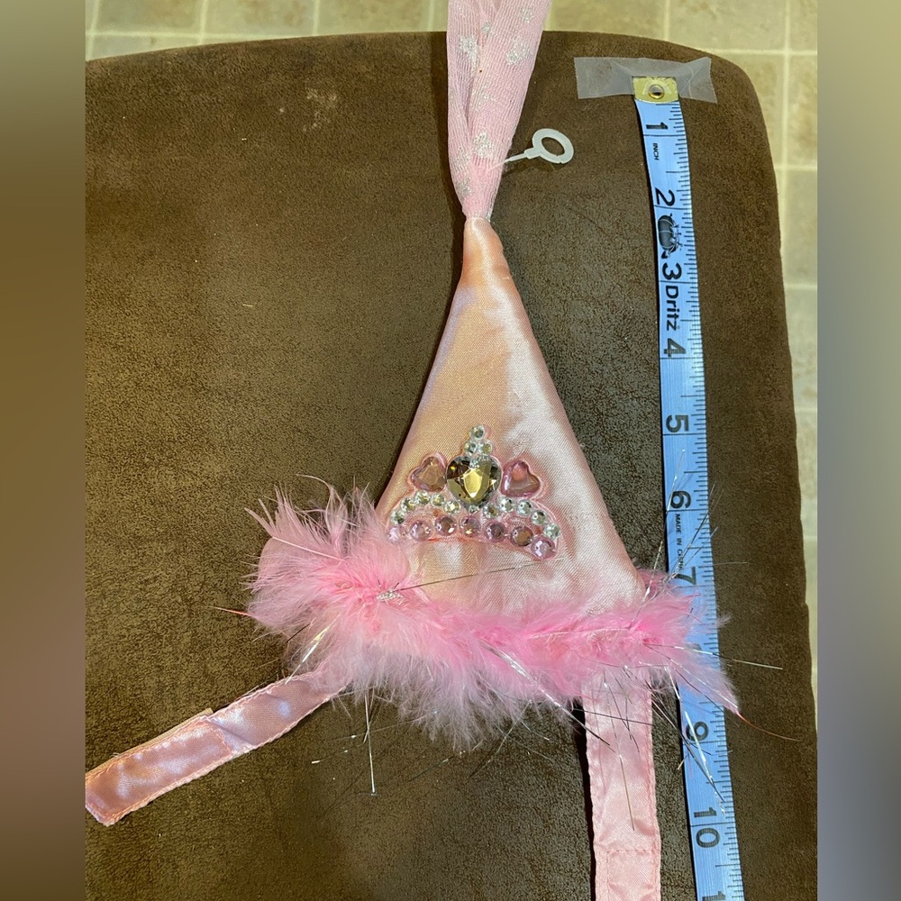 Pink Princess Party Hat for small dog